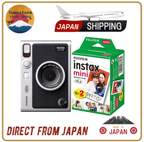 Only 5 (SALE) *FREE SD CARD or FREE Sest 20p Film* Fujifilm Instax Mini Evo Hybrid Instant Camera (Instant Camera / Smartphone Printer / Digital Camera), Black