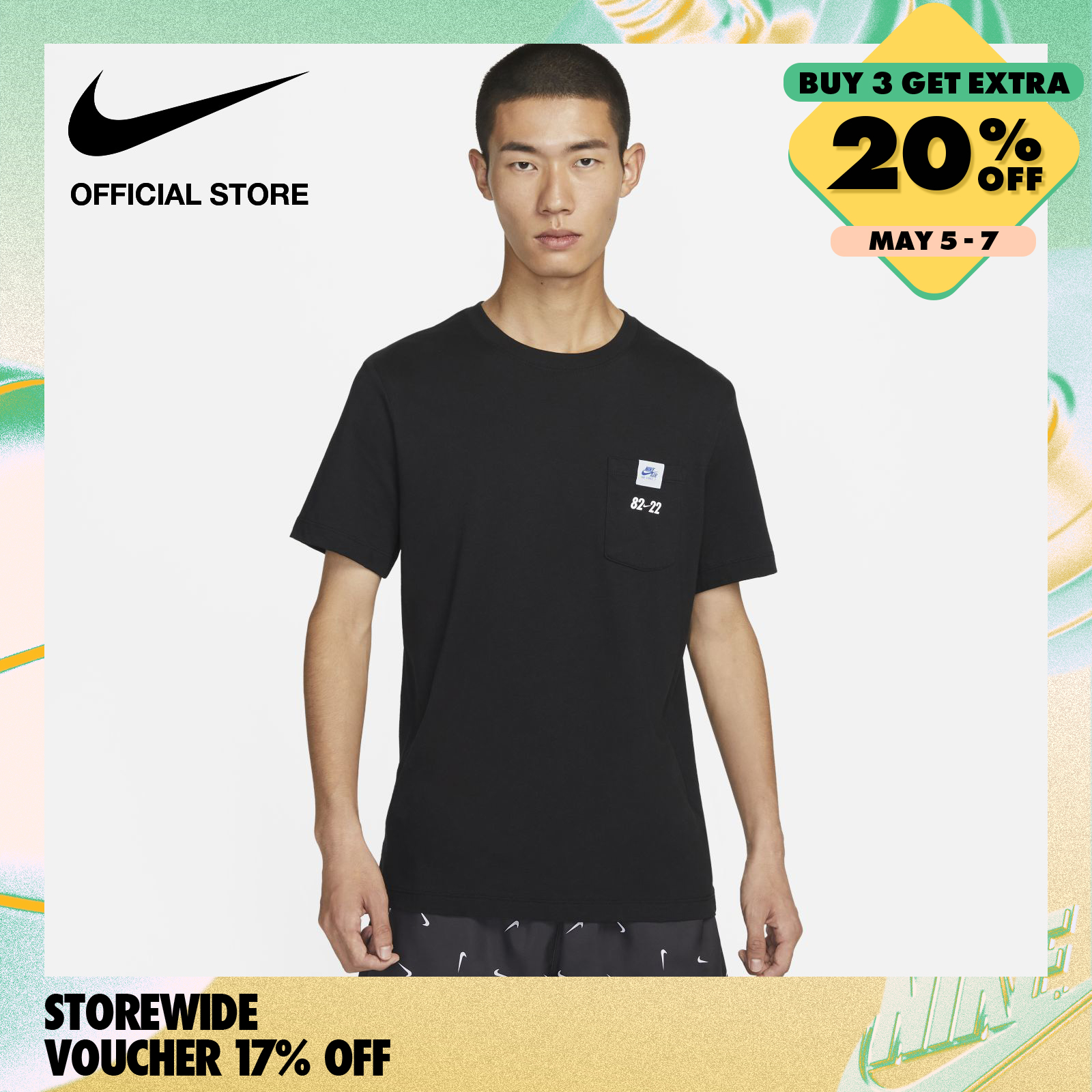 Nike Men's Sportswear AF1 LBR T-Shirt - Black