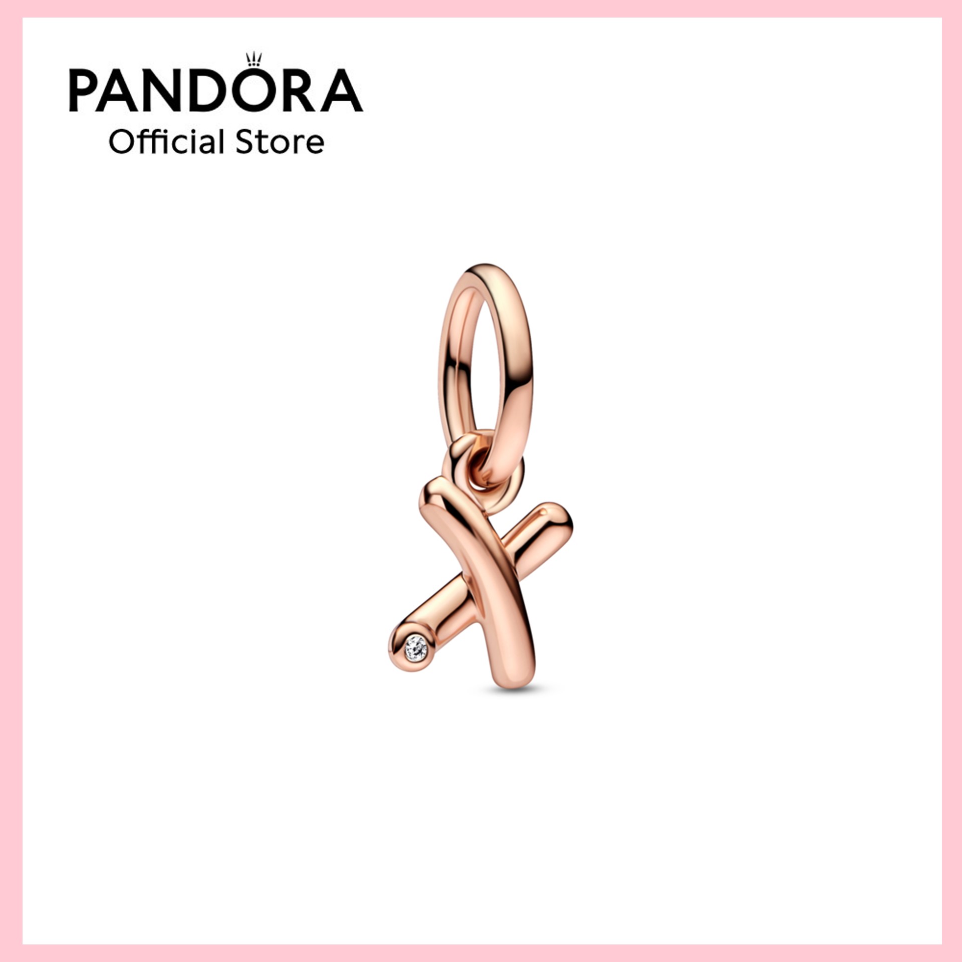 Pandora Letter x 14k rose gold-plated Alphabet Dangle Charm