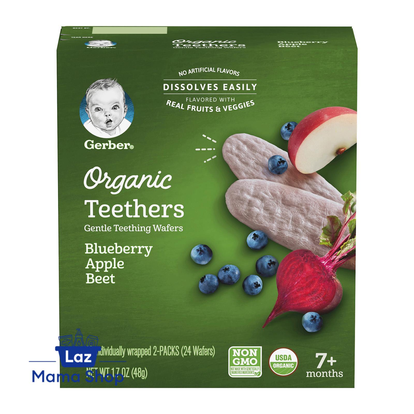 Gerber Organic Teethers - Blueberry Apple Beet 48g Baby Snack (Laz Mama Shop)