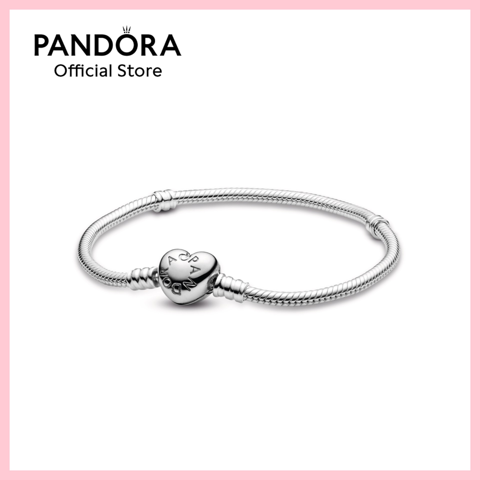 Pandora Moments Heart & Snake Chain Bracelet