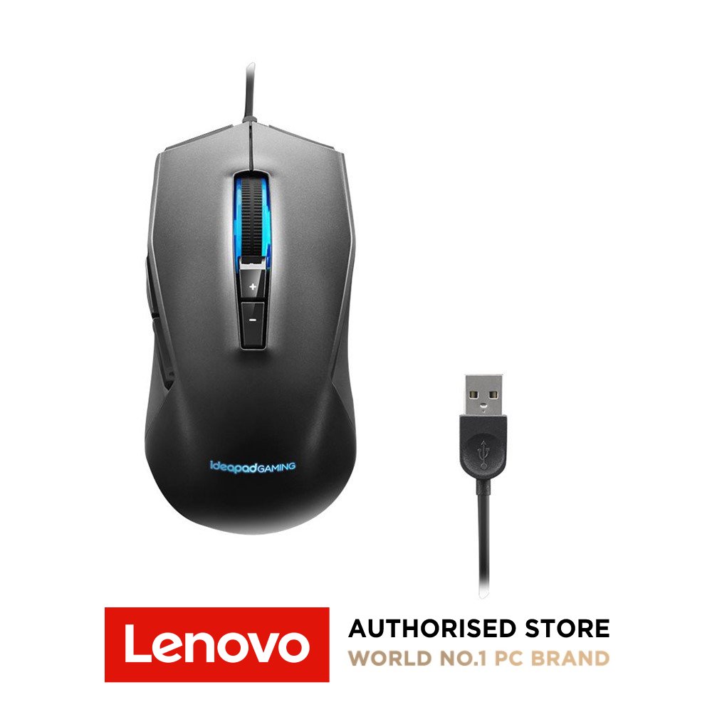 Lenovo IdeaPad Gaming M100 RGB Mouse | Wired via USB 2.0 | 7 Button | Ergonomic | 2-Zone RGB